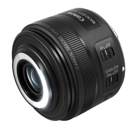 Canon EF-S 35mm F2.8 Macro IS STM con illuminatore integrato per riprese macro di qualità
