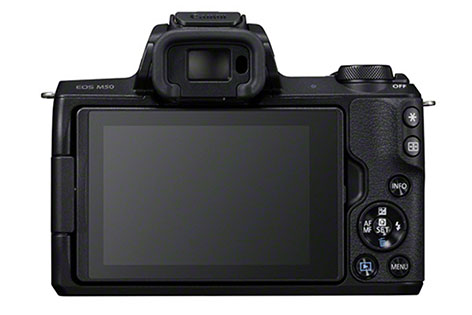 Canon EOS M50, mirino e LCD orientabile, utilizzabili in contemporanea