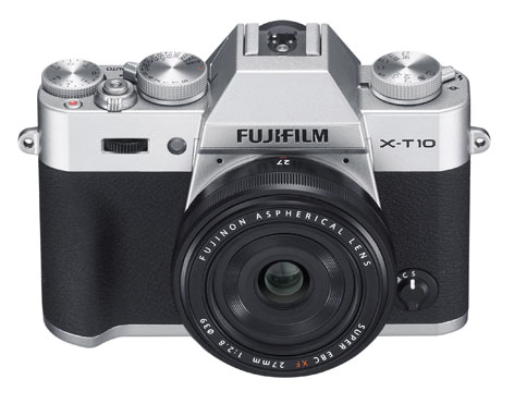 Fujifilm X-T10 con XF27mm F2.8, fotocamera e obiettivo in promozione